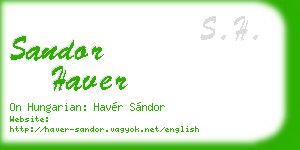 sandor haver business card